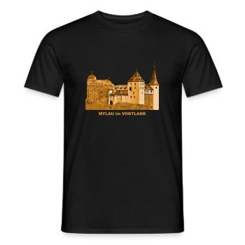 Château de Mylau Château Vogtland Saxe Reichenbach - T-shirt homme - noir - Devant - AI Model Male 178 light (178cm)