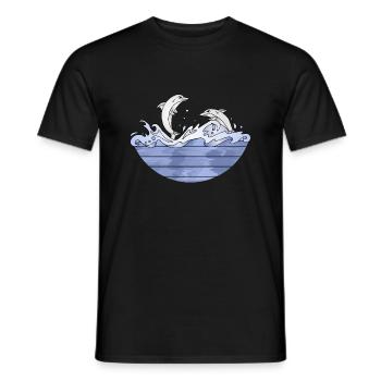 Delphine - Männer T-Shirt - Schwarz - Vorne - AI Model Male 178 light (178cm)