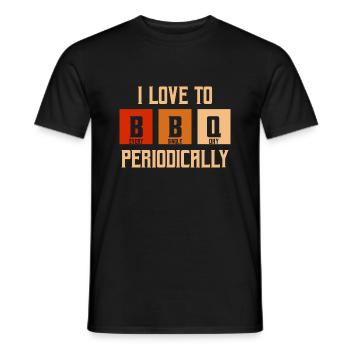 I Love To BBQ Periodically Grilling Barbecue Smoke - Männer T-Shirt - Schwarz - Vorne - AI Model Male 178 light (178cm)