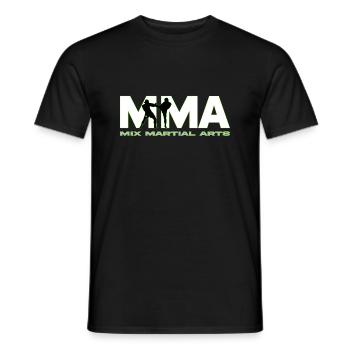 MMA Logo - Männer T-Shirt - Schwarz - Vorne - AI Model Male 178 light (178cm)