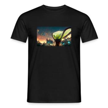 Futuristische Venusfliegenfalle - Männer T-Shirt - Schwarz - Vorne - AI Model Male 178 light (178cm)