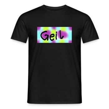 geil - Männer T-Shirt - Schwarz - Vorne - AI Model Male 178 light (178cm)