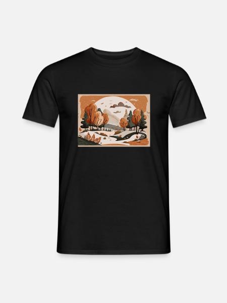 Flowing River (Fall Collection #3) - Men's T-Shirt - black