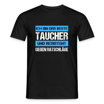 Resistenter Taucher - Männer T-Shirt - Schwarz - Vorne - AI Model Male 178 light (178cm)