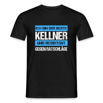 Resistenter Kellner - Männer T-Shirt - Schwarz - Vorne - AI Model Male 178 light (178cm)