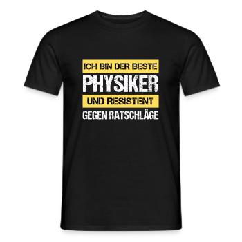 Resistenter Physiker - Männer T-Shirt - Schwarz - Vorne - AI Model Male 178 light (178cm)