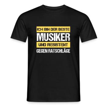 Resistenter Musiker - Männer T-Shirt - Schwarz - Vorne - AI Model Male 178 light (178cm)