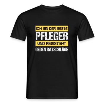 Resistenter Pfleger - Männer T-Shirt - Schwarz - Vorne - AI Model Male 178 light (178cm)