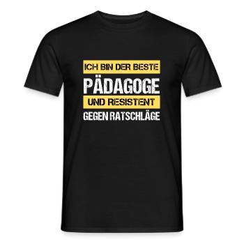 Éducateur résistant - T-shirt homme - noir - Devant - AI Model Male 178 light (178cm)