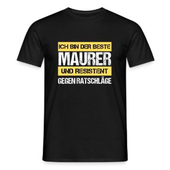 Maçon résistant - T-shirt homme - noir - Devant - AI Model Male 178 light (178cm)