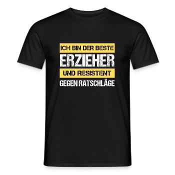 Resistenter Erzieher - Männer T-Shirt - Schwarz - Vorne - AI Model Male 178 light (178cm)