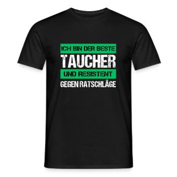 Plongeur résistant - T-shirt homme - noir - Devant - AI Model Male 178 light (178cm)