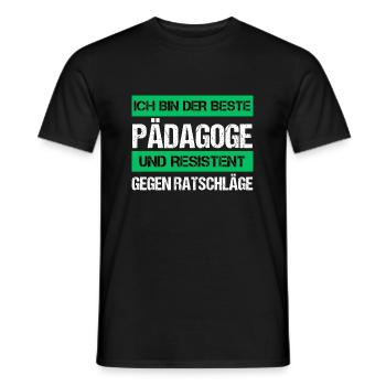 Éducateur résistant - T-shirt homme - noir - Devant - AI Model Male 178 light (178cm)