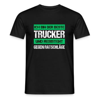 Resistant Trucker - Men's T-Shirt - black - Front - AI Model Male 178 light (178cm)