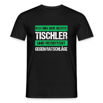 Charpentier résistant - T-shirt homme - noir - Devant - AI Model Male 178 light (178cm)