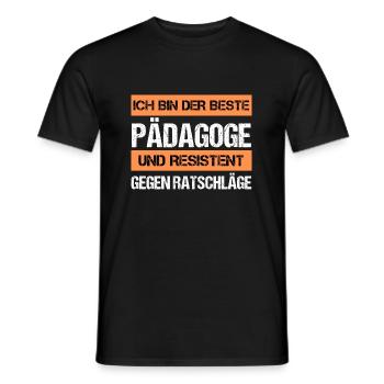Éducateur résistant - T-shirt homme - noir - Devant - AI Model Male 178 light (178cm)