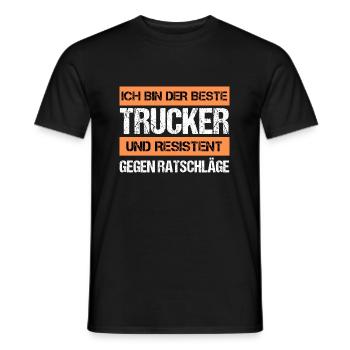 Resistant Trucker - Men's T-Shirt - black - Front - AI Model Male 178 light (178cm)