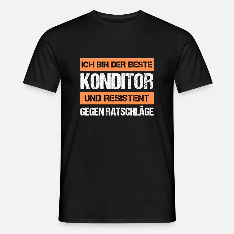 Resistenter Konditor - Männer T-Shirt - Schwarz