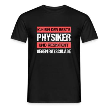Physicien résistant - T-shirt homme - noir - Devant - AI Model Male 178 light (178cm)