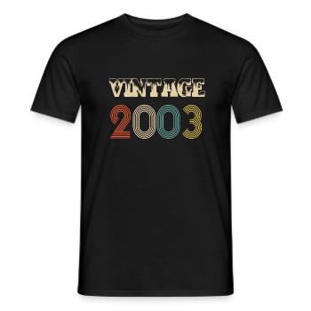 2003 Vintage Vintage Retro Birthday - Original - Men's T-Shirt - black - Front - AI Model Male 178 light (178cm)