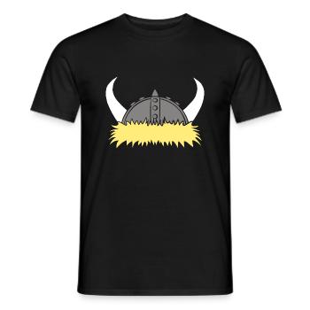 Viking helmet - Men's T-Shirt - black - Front - AI Model Male 178 light (178cm)