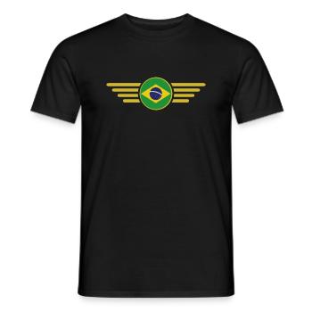 Ich liebe Brasilien, Eleganz Stil Design T-Shirt - Männer T-Shirt - Schwarz - Vorne - AI Model Male 178 light (178cm)