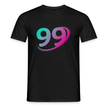 Number 99 multicolor - Men's T-Shirt - black - Front - AI Model Male 178 light (178cm)