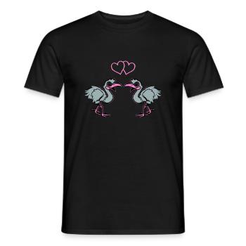 Strauss Comic in Love - Men's T-Shirt - black - Front - AI Model Male 178 light (178cm)