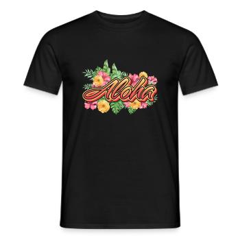 Aloha Holiday Hawaii Gift - Men's T-Shirt - black - Front - AI Model Male 178 light (178cm)