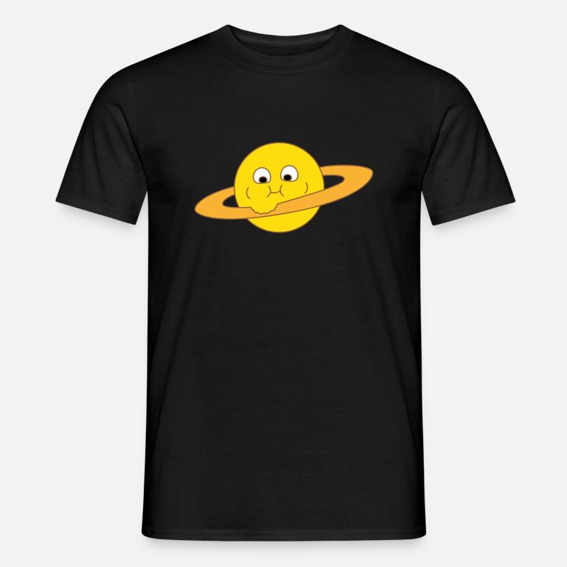 Dicker Saturn - Männer T-Shirt - Schwarz