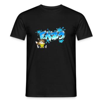 Enzo-Graffiti-Name - Männer T-Shirt - Schwarz - Vorne - AI Model Male 178 light (178cm)