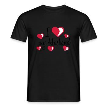 i love my worlds greatest best husband husband t - Men's T-Shirt - black - Front - AI Model Male 178 light (178cm)