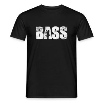 bass - Men's T-Shirt - black - Front - AI Model Male 178 light (178cm)