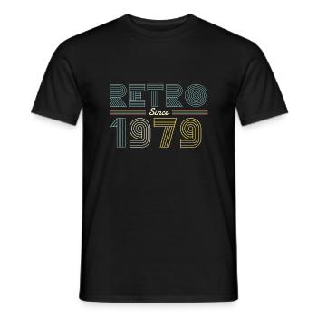 Retro 1979 - Men's T-Shirt - black - Front - AI Model Male 178 light (178cm)