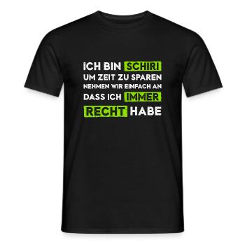 Schiedsrichter hat immer Recht - Männer T-Shirt - Schwarz - Vorne - AI Model Male 178 light (178cm)