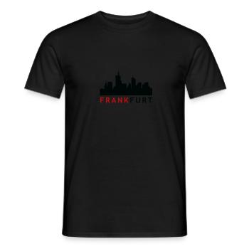 Francfort skyline rouge noir - T-shirt homme - noir - Devant - AI Model Male 178 light (178cm)