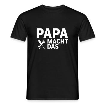 Papa fait la fête des pères de l’artisan - T-shirt homme - noir - Devant - AI Model Male 178 light (178cm)