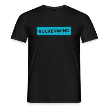 Rückenwind hellblau - Männer T-Shirt - Schwarz - Vorne - AI Model Male 178 light (178cm)
