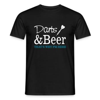 Fléchettes - T-shirt homme - noir - Devant - AI Model Male 178 light (178cm)