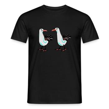 Seagull Seagulls - Men's T-Shirt - black - Front - AI Model Male 178 light (178cm)