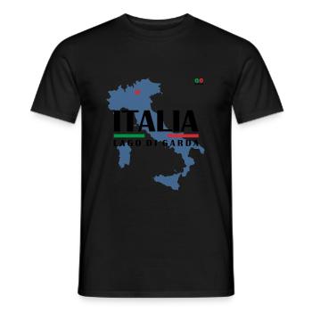 ITALIE LAC DE GARDE - T-shirt homme - noir - Devant - AI Model Male 178 light (178cm)