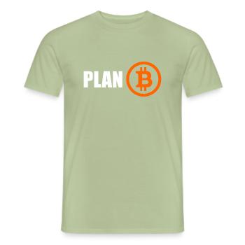 Plan B - Männer T-Shirt - Sage - Vorne - AI Model Male 178 light (178cm)