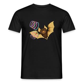 bat - Men's T-Shirt - black - Front - AI Model Male 178 light (178cm)