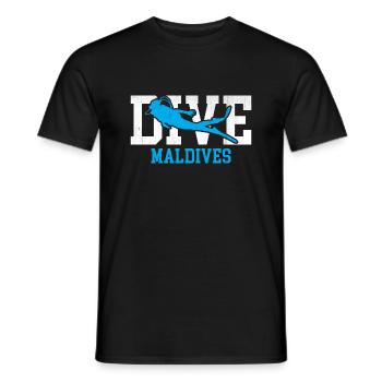 Maldives Vacances Vacances Palme Dauphins Plongeurs - T-shirt homme - noir - Devant - AI Model Male 178 light (178cm)