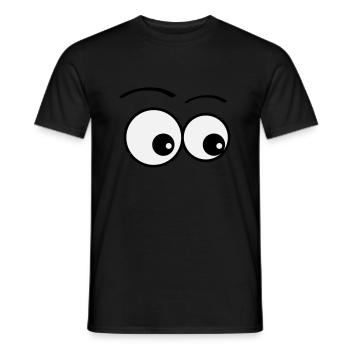 augen - Männer T-Shirt - Schwarz - Vorne - AI Model Male 178 light (178cm)