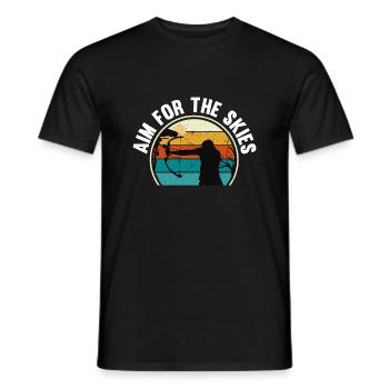 Bogenschütze Bogensport Pfeil Bogen Bogenschießen - Männer T-Shirt - Schwarz - Vorne - AI Model Male 178 light (178cm)