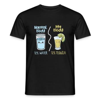 Idée cadeau Tequila Party plan d’eau normal - T-shirt homme - noir - Devant - AI Model Male 178 light (178cm)