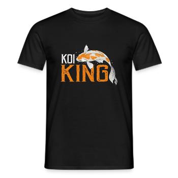 Retro Vintage KOI King Awesome Koi Lover - T-shirt homme - noir - Devant - AI Model Male 178 light (178cm)