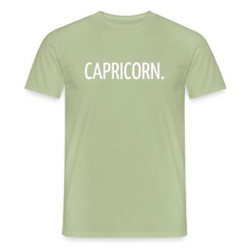 Capricorn - T-shirt homme - vert sauge - Devant - AI Model Male 178 light (178cm)
