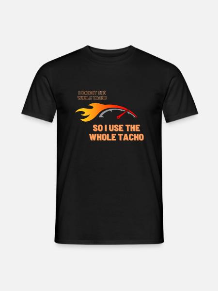The whole Tacho - Männer T-Shirt - Schwarz